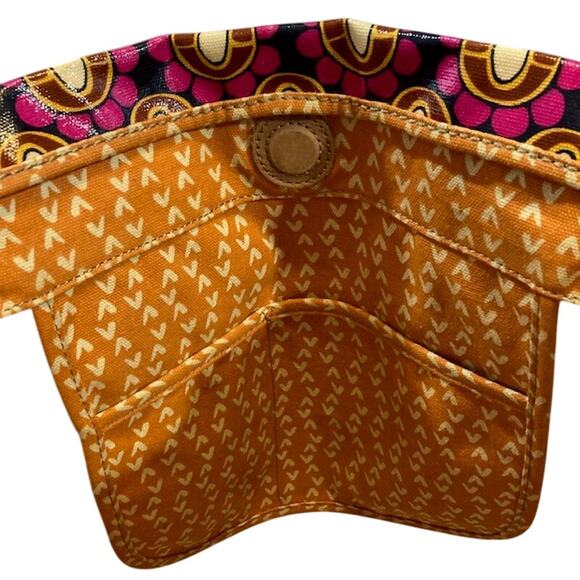 Fossil VTG. Key-Per Coated Tote Purse Beach Bag Multi-Colorful - Picture 7 of 10